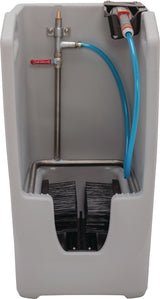 CEMO Stiefelreiniger B490xT530xH880mm mit Sammelstelle PE – Robuste Reinigungsstation
