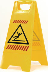 SPRINTUS Warnschild Achtung Rutschgefahr Piktogramm B 300 x H 570 mm zusammenklappbar
