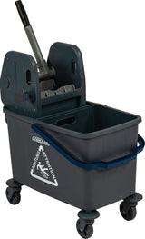 SPRINTUS Reinigungswagen Eimer 35 l mit Trennwand und Presse – Kunststoff