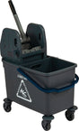 SPRINTUS Reinigungswagen Eimer 35 l mit Trennwand und Presse – Kunststoff