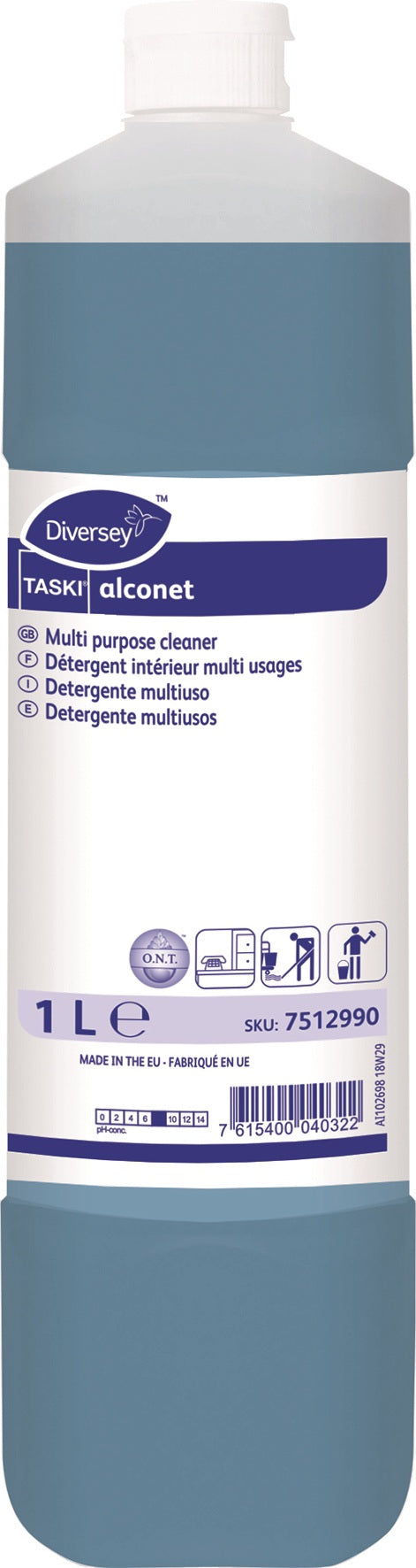 TASKI alconet Mehrzweckreiniger Konzentrat 1l Flasche – streifenfrei