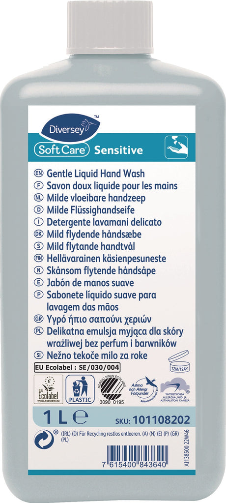 DIVERSEY Care Soft Sensitiv Handwaschlotion 1 l – Hypoallergen & Parfümfrei
