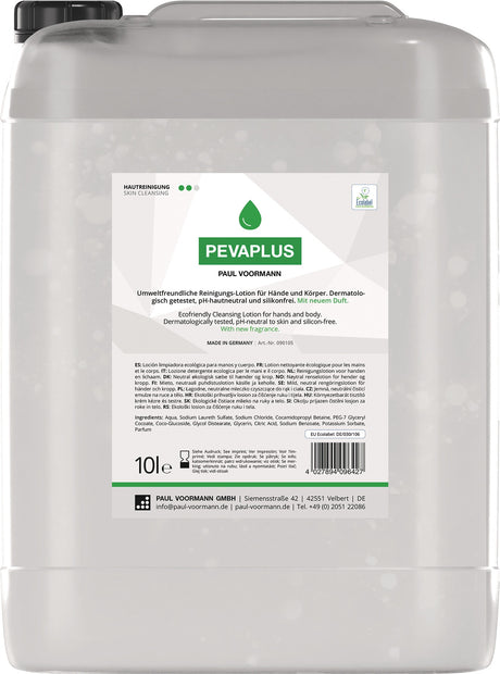 Handreinigung PEVAPLUS 1l Softflasche von PAUL VOORMANN – pH-neutral, silikonfrei, umweltfreundlich