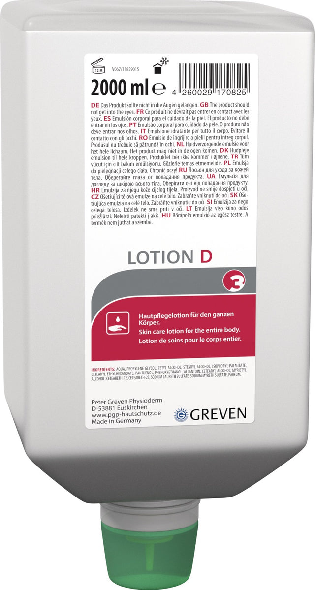GREVEN LOTION D 2l Hautpflegelotion silikonfrei parfümiert für normale und beanspruchte Haut