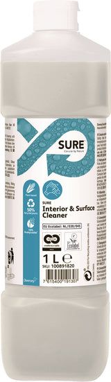 SURE Allzweckreiniger Interior & Surface Cleaner 1l Flasche – 6er Pack, EU-Ecolabel