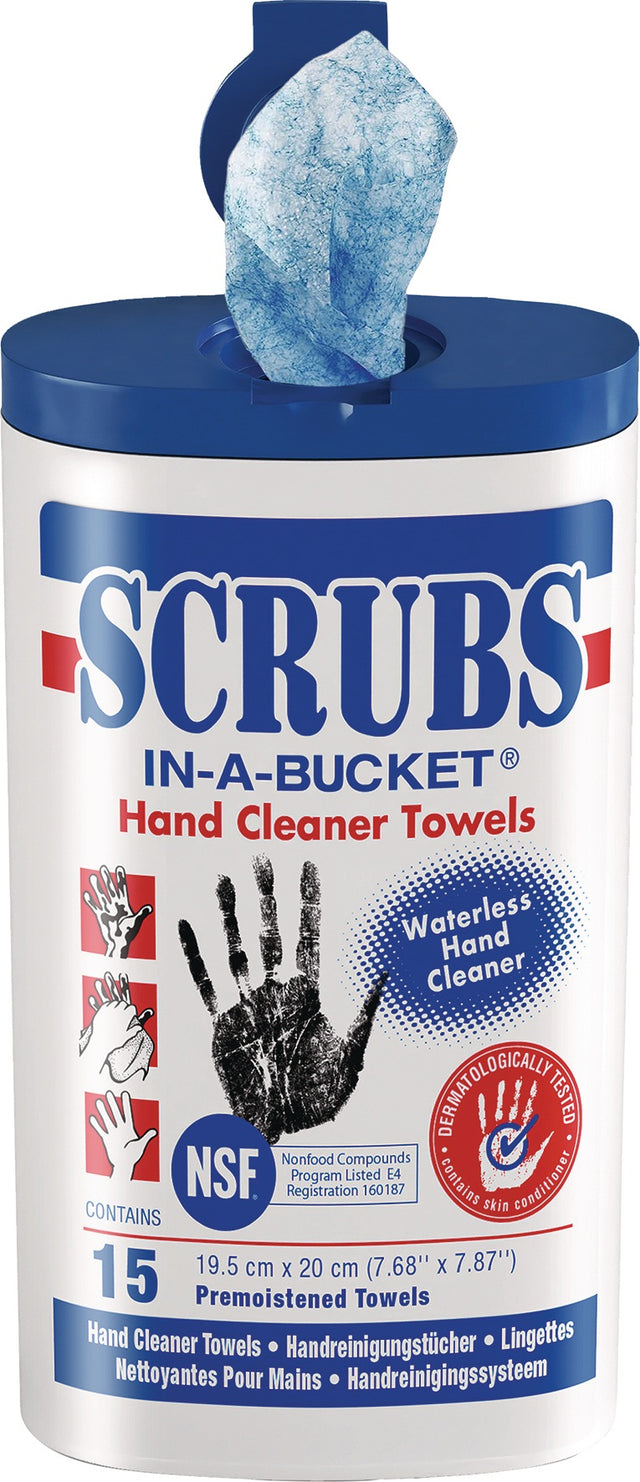 SCRUBS Handreinigungstuch – Hohe Reinigungskraft, 15 St. Dose