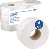 KIMBERLY-CLARK SCOTT 8002 Toilettenpapier 1-lagig, 6 Rollen, 525 m pro Rolle, Recycling