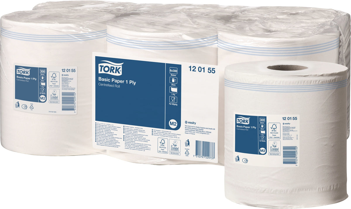 TORK 101240 Handtuchrolle 2-lagig perforiert weiß 6 Rollen Tissue Innenabrollung