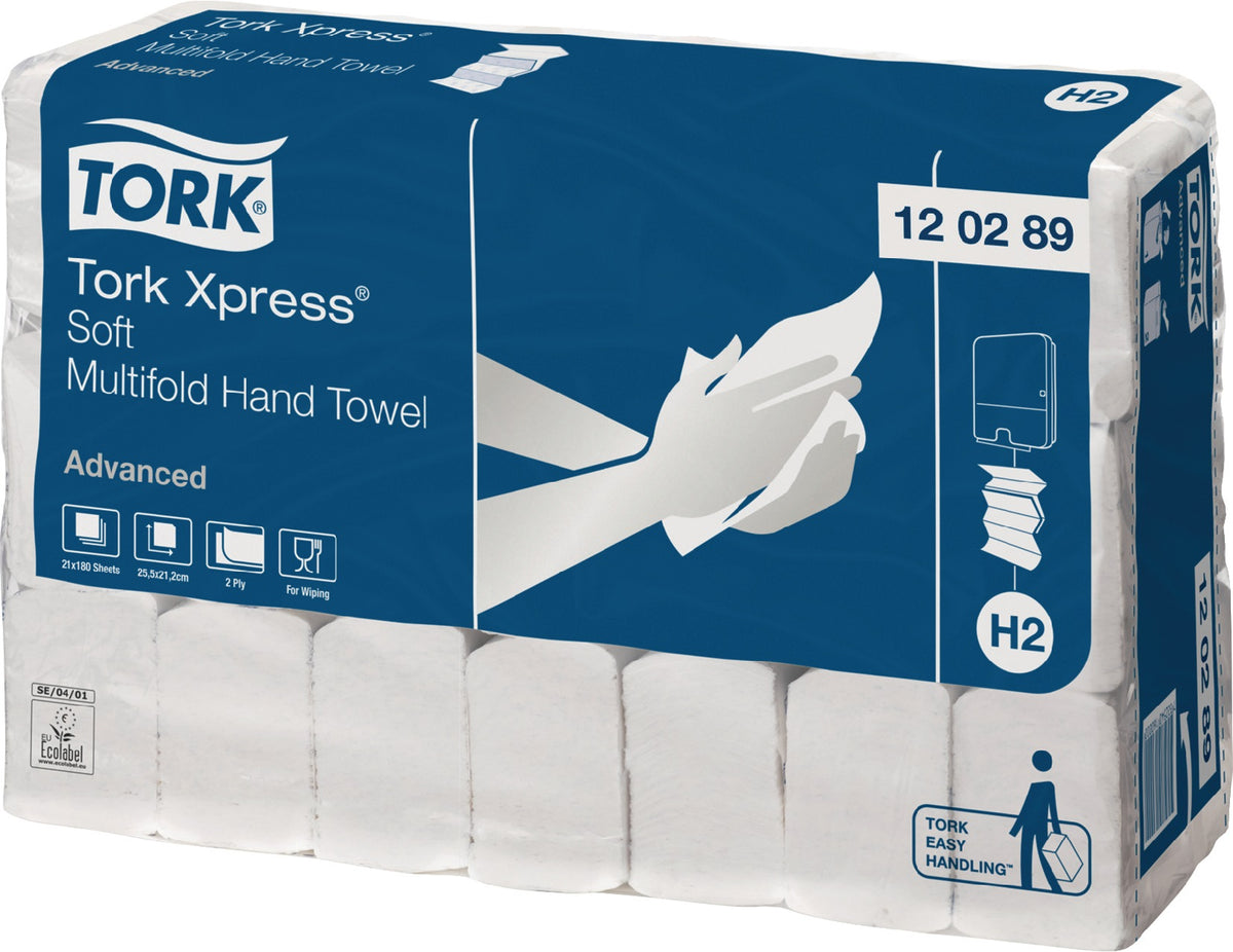 TORK 290163 · 290179 Zick-Zack Falthandtücher, 2-lagig, Dekorprägung, weiß