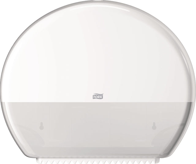 TORK Jumbo Toilettenpapierspender 554000 – Weiß, Abschließbar, mit Sichtfenster