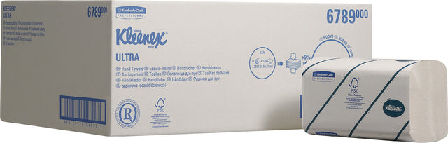 KLEENEX Handtuch 6789 2-lagig geprägt hochweiß 217x210 mm 2790 Tücher