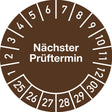 Mehrjahresprüfplakette 20 mm Nächster Prüftermin 2025-2030 von Schilderfabrikation Moedel – 100 Stück