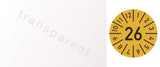 Einjahreskabelprüfplakette 2026 mit Monaten 25x60mm Folie 100 Stück von Moedel