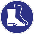 Fußschutz benutzen Schild 200 mm Kunststoff blau/weiß ASR A1.3 – Siebdruck Jäger