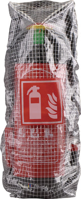 GLORIA Gitternetzfolie für 6 kg Feuerlöscher – Schutzfolie mit FL-Symbol nach ISO 7010