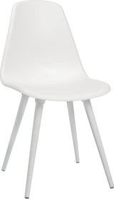 TOPSTAR Mehrzweckstuhl weiß mit Kunststoffbeinen – 2er-Set, stapelbar, ergonomische Sitzschale