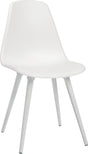 TOPSTAR Mehrzweckstuhl weiß mit Kunststoffbeinen – 2er-Set, stapelbar, ergonomische Sitzschale