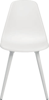 TOPSTAR Mehrzweckstuhl weiß mit Kunststoffbeinen – 2er-Set, stapelbar, ergonomische Sitzschale