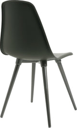 TOPSTAR Mehrzweckstuhl weiß mit Kunststoffbeinen – 2er-Set, stapelbar, ergonomische Sitzschale