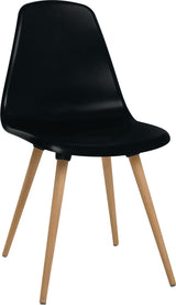 TOPSTAR Mehrzweckstuhl weiß mit Kunststoffbeinen – 2er-Set, stapelbar, ergonomische Sitzschale