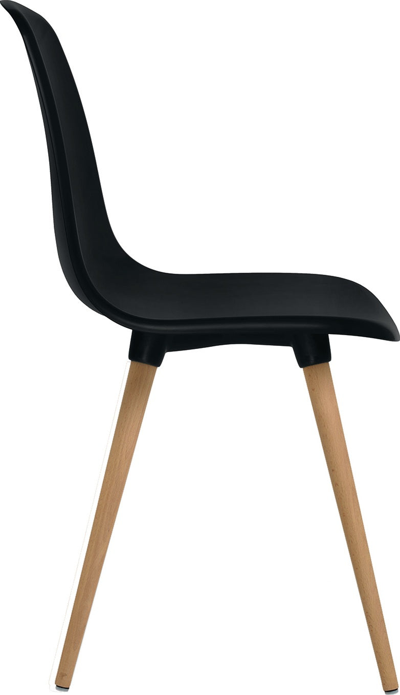 TOPSTAR Mehrzweckstuhl weiß mit Kunststoffbeinen – 2er-Set, stapelbar, ergonomische Sitzschale