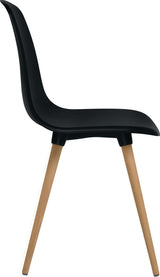 TOPSTAR Mehrzweckstuhl weiß mit Kunststoffbeinen – 2er-Set, stapelbar, ergonomische Sitzschale