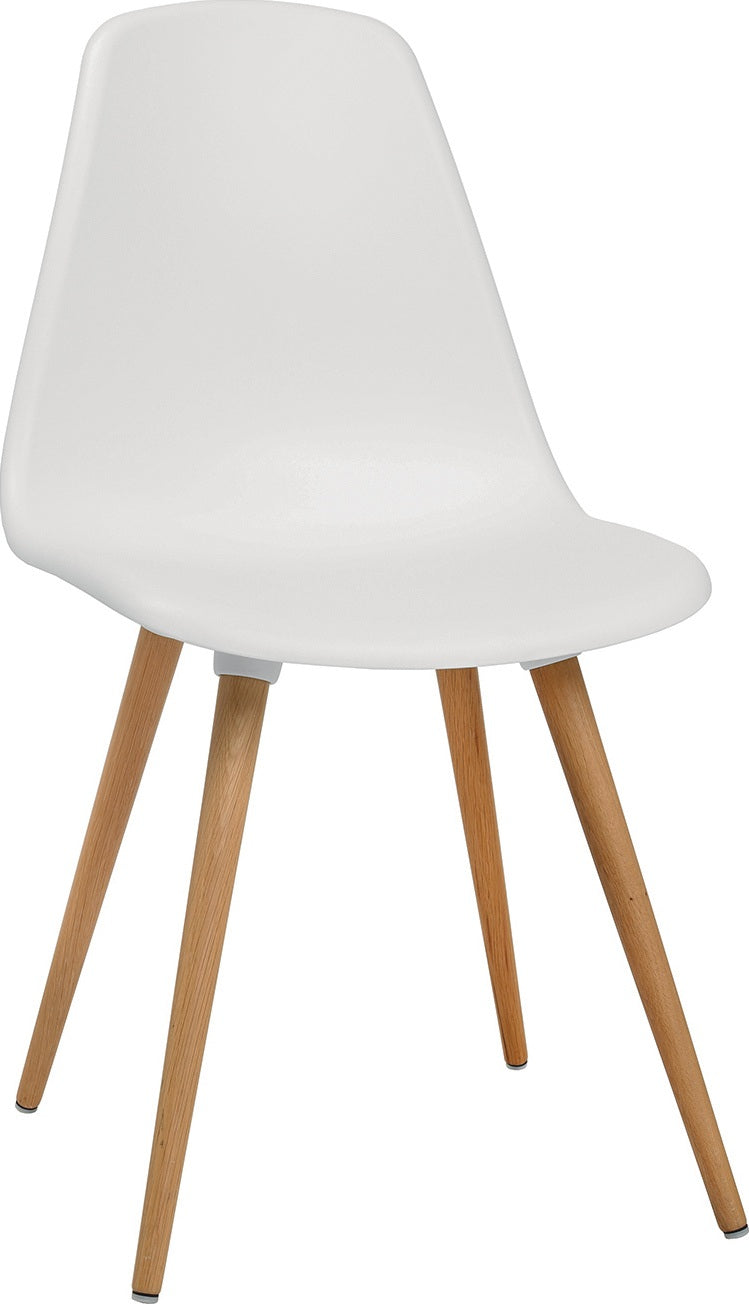 TOPSTAR Mehrzweckstuhl weiß mit Kunststoffbeinen – 2er-Set, stapelbar, ergonomische Sitzschale