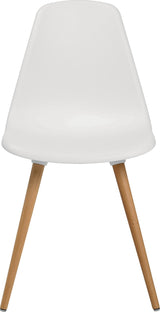 TOPSTAR Mehrzweckstuhl weiß mit Kunststoffbeinen – 2er-Set, stapelbar, ergonomische Sitzschale