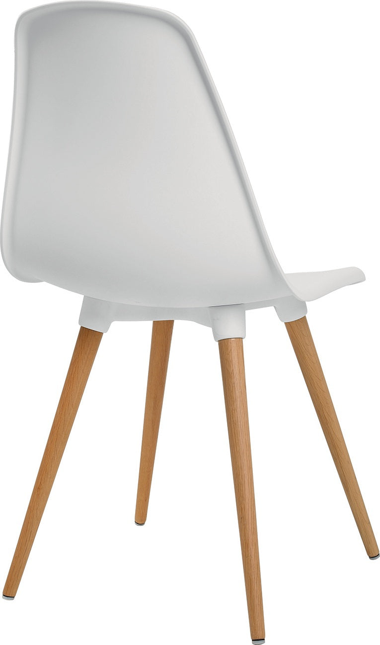 TOPSTAR Mehrzweckstuhl weiß mit Kunststoffbeinen – 2er-Set, stapelbar, ergonomische Sitzschale