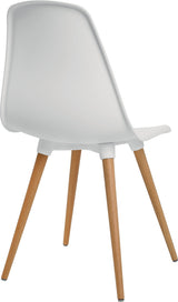 TOPSTAR Mehrzweckstuhl weiß mit Kunststoffbeinen – 2er-Set, stapelbar, ergonomische Sitzschale