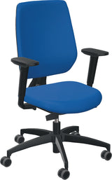 DAUPHIN Bürodrehstuhl mit Synchrontechnik azurblau – 110 kg, Armlehnen, höhenverstellbar