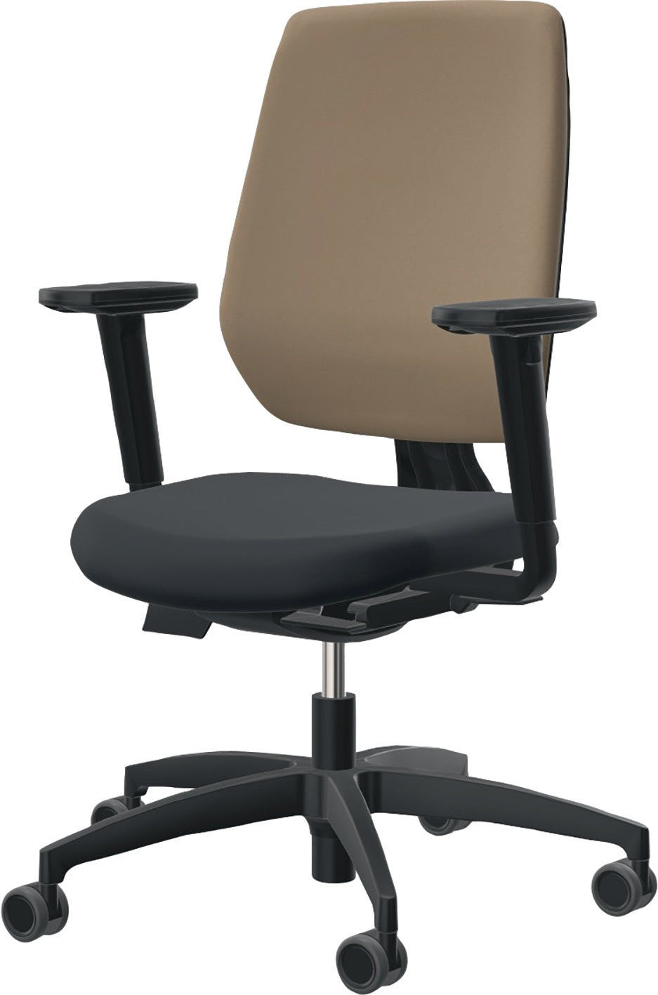 DAUPHIN Bürodrehstuhl mit Synchrontechnik azurblau – 110 kg, Armlehnen, höhenverstellbar