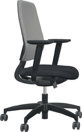 DAUPHIN Bürodrehstuhl mit Synchrontechnik azurblau – 110 kg, Armlehnen, höhenverstellbar