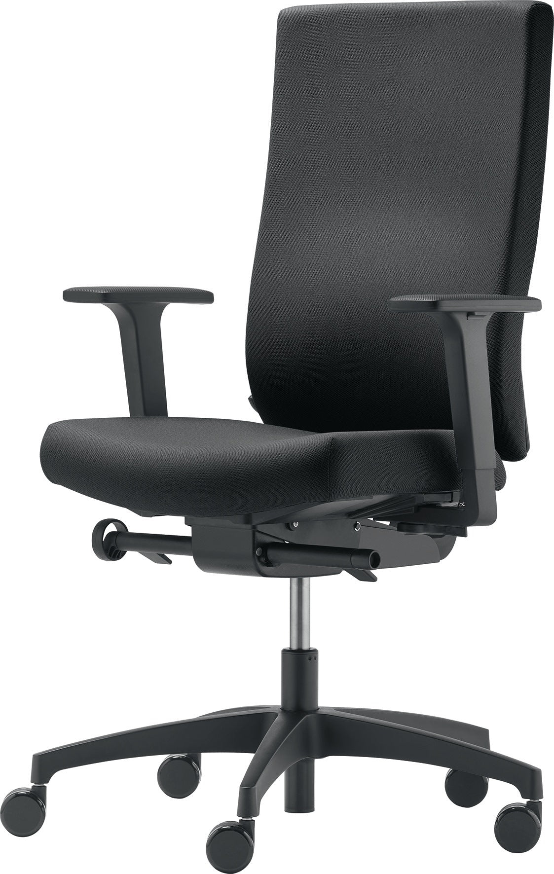 DAUPHIN Bürodrehstuhl mit Synchrontechnik, Sitztiefe 380-440 mm, schwarz, 110 kg