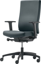 DAUPHIN Bürodrehstuhl mit Synchrontechnik, Sitztiefe 380-440 mm, schwarz, 110 kg