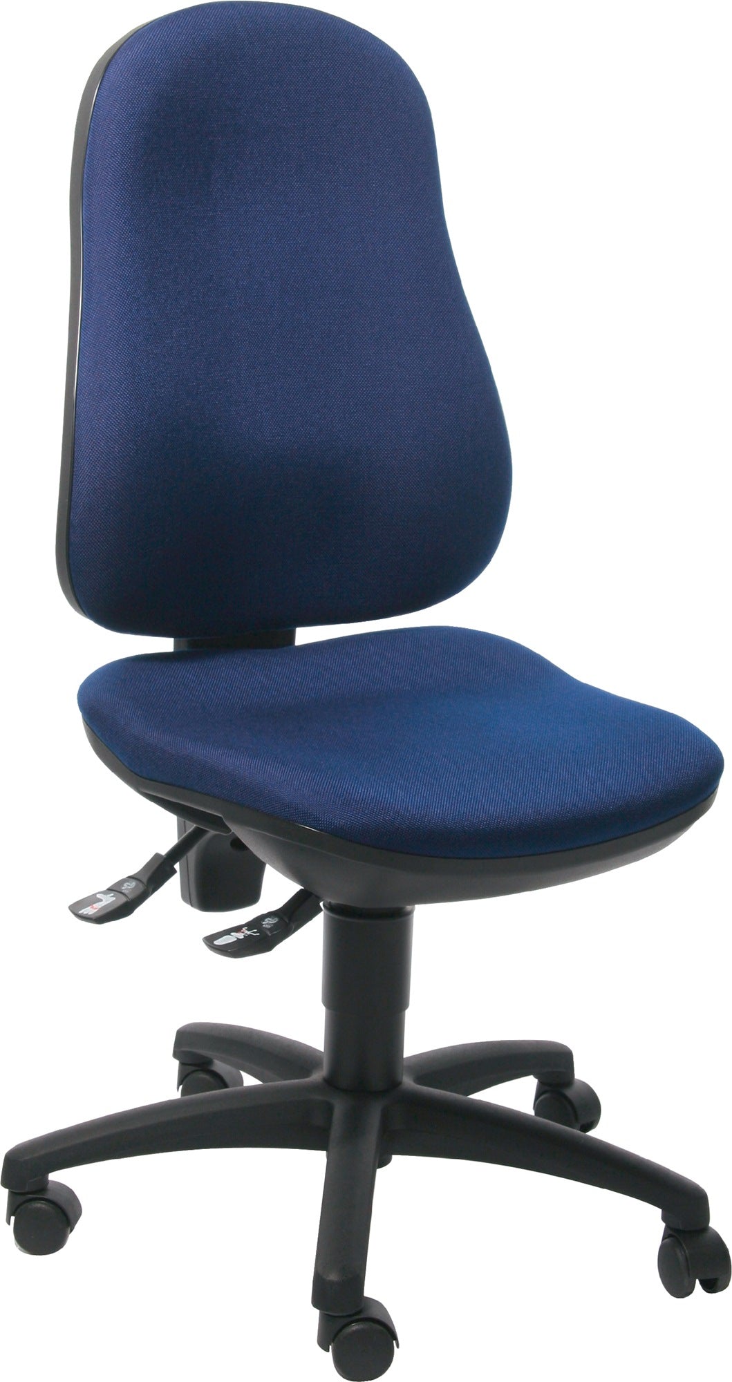 TOPSTAR Bürodrehstuhl mit Permanentkontakt – schwarz, 420–550 mm, Tragfähigkeit 110 kg