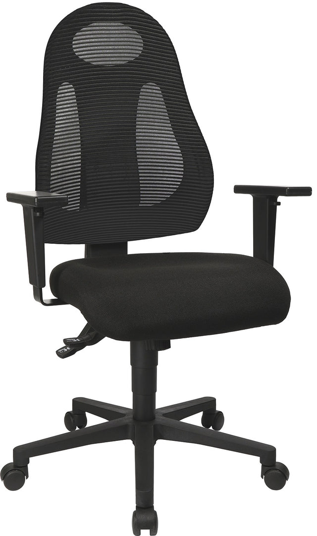 TOPSTAR Bürodrehstuhl mit Synchrontechnik schwarz, ohne Armlehnen, 420-530 mm