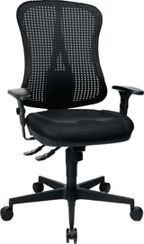 TOPSTAR Bürodrehstuhl Head Point SY mit Synchronmechanik, Armlehnen, 110 kg – Schwarz