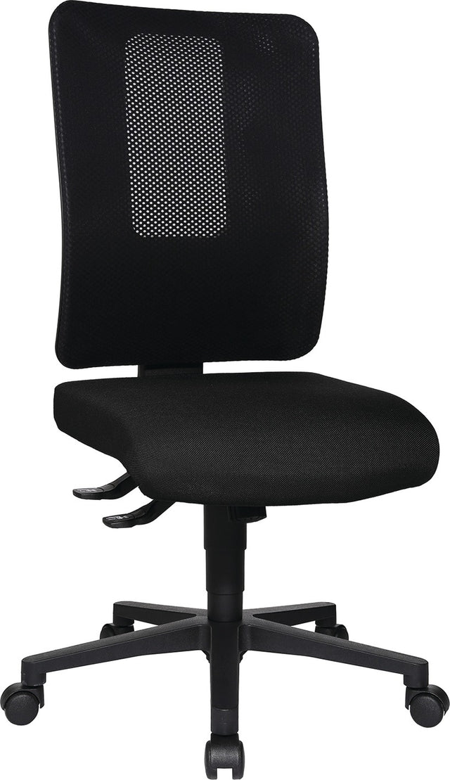 TOPSTAR Bürodrehstuhl mit Synchrontechnik – Netzrücken, 110 kg, schwarz