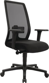 TOPSTAR Bürodrehstuhl mit Synchronmechanik, Netzrückenlehne und Armlehnen, schwarz, Tragfähigkeit 110 kg