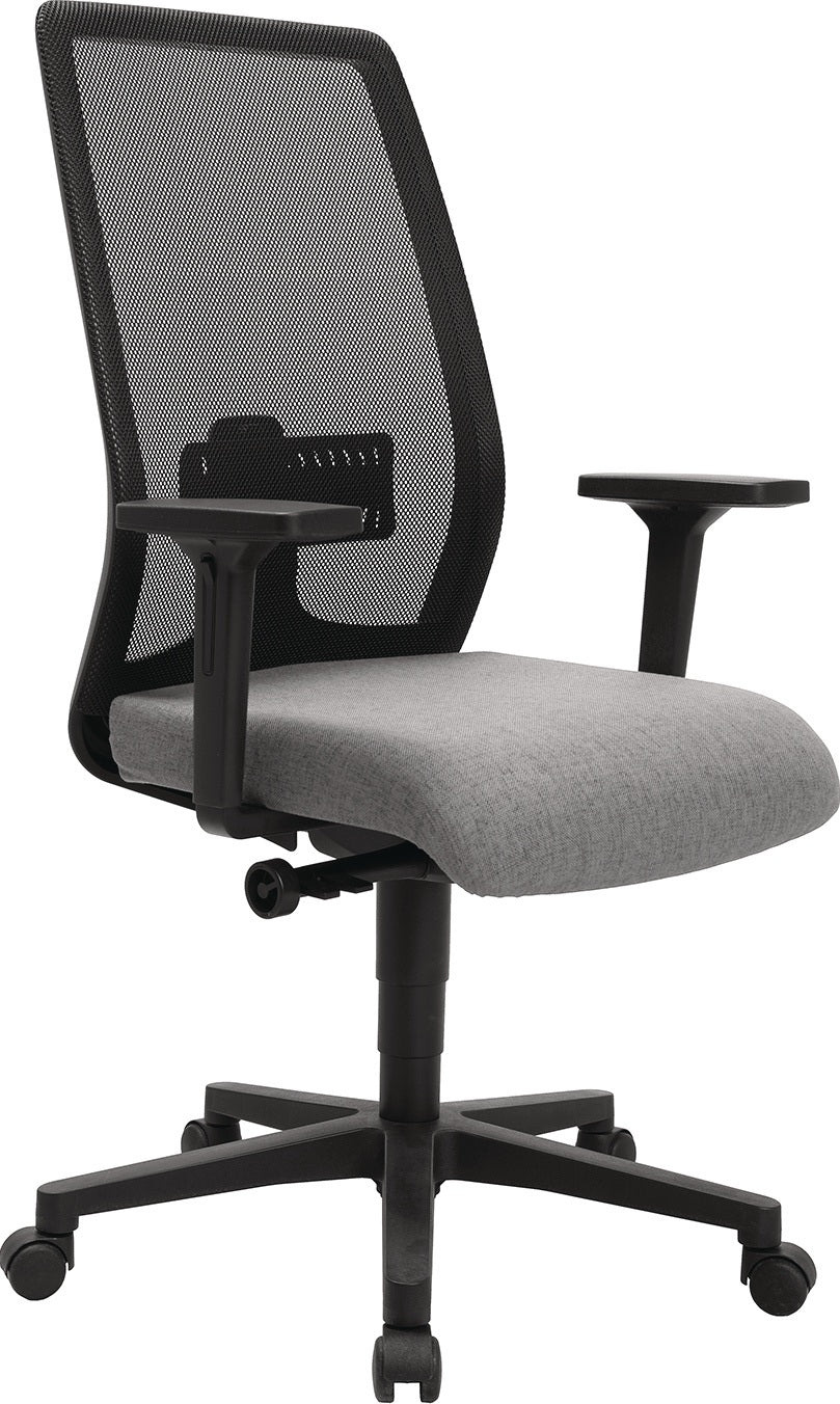 TOPSTAR Bürodrehstuhl mit Synchronmechanik, Netzrückenlehne und Armlehnen, schwarz, Tragfähigkeit 110 kg