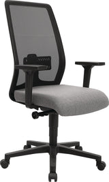 TOPSTAR Bürodrehstuhl mit Synchronmechanik, Netzrückenlehne und Armlehnen, schwarz, Tragfähigkeit 110 kg