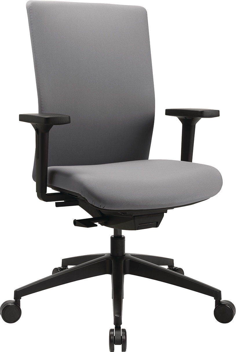 TOPSTAR Bürodrehstuhl mit Synchronmechanik und Armlehnen, schwarz, Tragfähigkeit 110 kg