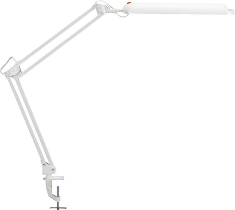 JAKOB MAUL Schreibtischleuchte LED Metall/Kunststoff weiß mit Tischklemme, 380 mm