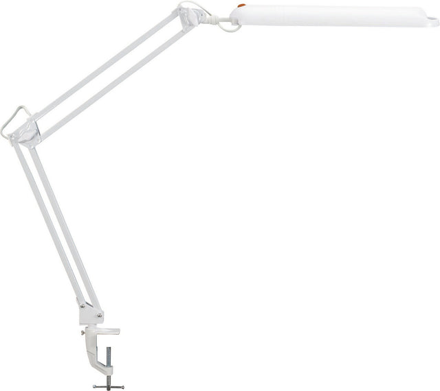 JAKOB MAUL Schreibtischleuchte LED Metall/Kunststoff weiß mit Tischklemme, 380 mm