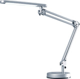 HANSA Schreibtischleuchte Alu schwarz mit LED, Standfuß, max. 600 mm, stufenlos verstellbar