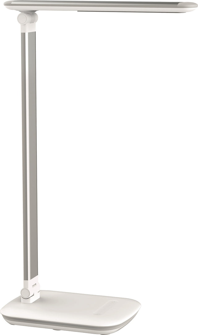 MAUL Schreibtischleuchte LED mit USB-Anschluss, Standfuß, Aluminium/Kunststoff, 425 mm, dimmbar