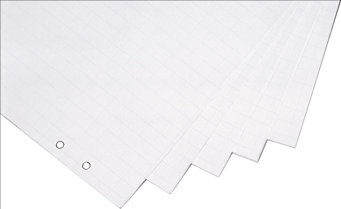 MAGNETOPLAN Flipchartblock 650x930 mm kariert/blanko – 5 x 20 Blatt