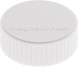 MAGNETOPLAN Magnet Super Ø 34 mm weiß – 10 Stück, Vollkern-Ferrit, ca. 2,0 kg Haftkraft