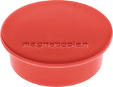 MAGNETOPLAN Magnet Premium Ø 40 mm dunkelblau – 10 Stück, Haftkraft 2,2 kg